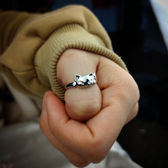 Wrap Around Cat Lovers Ring - Picture 3 of 4